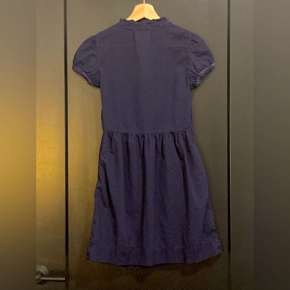 Staring at Stars sz S dress in deep purple; side-zip WITH POCKETS, velvet trim - Picture 2 of 2
